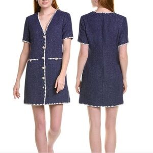 Alexia Admor Jaiya Chanel Lookalike Mini Dress in Navy Women’s Size 10